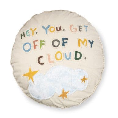 Sugarboo Excuse Me While I Kiss The Sky Dog Bed, Washable Cream Floor Mattress for Medium to Small Sized Pets, Stylish Boho Farmhouse Dog Bed - 33” Diameter