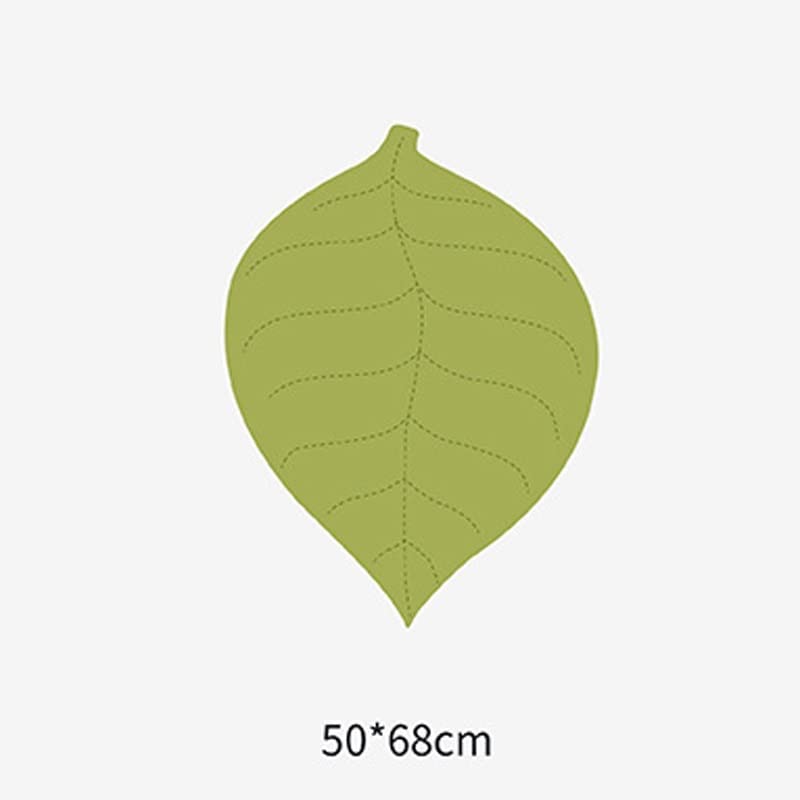 Cat Bed Mat Leaf Shape Soft Dog Bed Crate Pad Machine Washable Mattress Medium Small