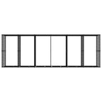 Dog Kennel, Heavy Duty Exercise Playpen, Lockable Gate, Black