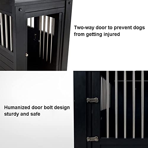 pet Crate Multi-Functional Pet Cage Crate, Furniture Dog Crate End Table, Detachable Pet Kennels with Doors, Medium and Large Dog House for Indoor Use (Color : D, Size : 76 * 54 * 64cm)
