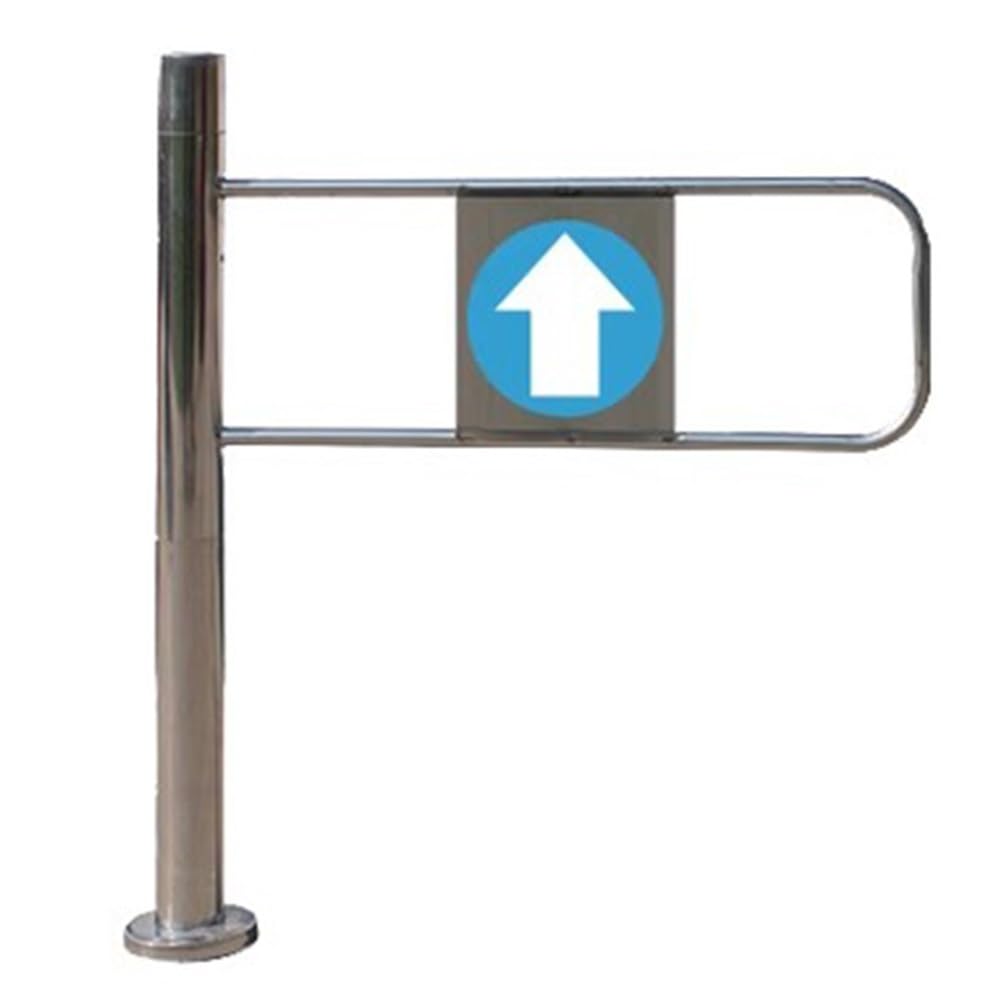 Universal Metal Swing Safety Gate - Automatic Security Gate for Markets, Warehouses, Shops, and Homes (Silver-L, 90x97cm) - Easy Installation, Durable Protection, Child & Pet Safe