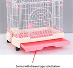 pet Crate Dog Cage from Small to Large, Durable Dog Crate Dog Kennel Metal Wire Single Door Folding Pet Animal Pet Cage for Crate Training, Travel (Color : M)