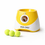 Automatic Dog Ball Launcher for Small Dogs – Dog Ball Thrower Fetch Machine - Indoor Outdoor Interactive Toy with 3 Mini Tennis Balls 2 Inch