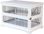 pet Crate Multi-Functional Pet Cage Crate, Indoor Dog Crate Furniture, End Table with Safety Lock, Pet Home Dog Kennel for Small and Medium Dog (Color : White)