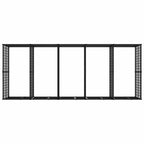 Dog Kennel, Heavy Duty Exercise Playpen, Lockable Gate, Black