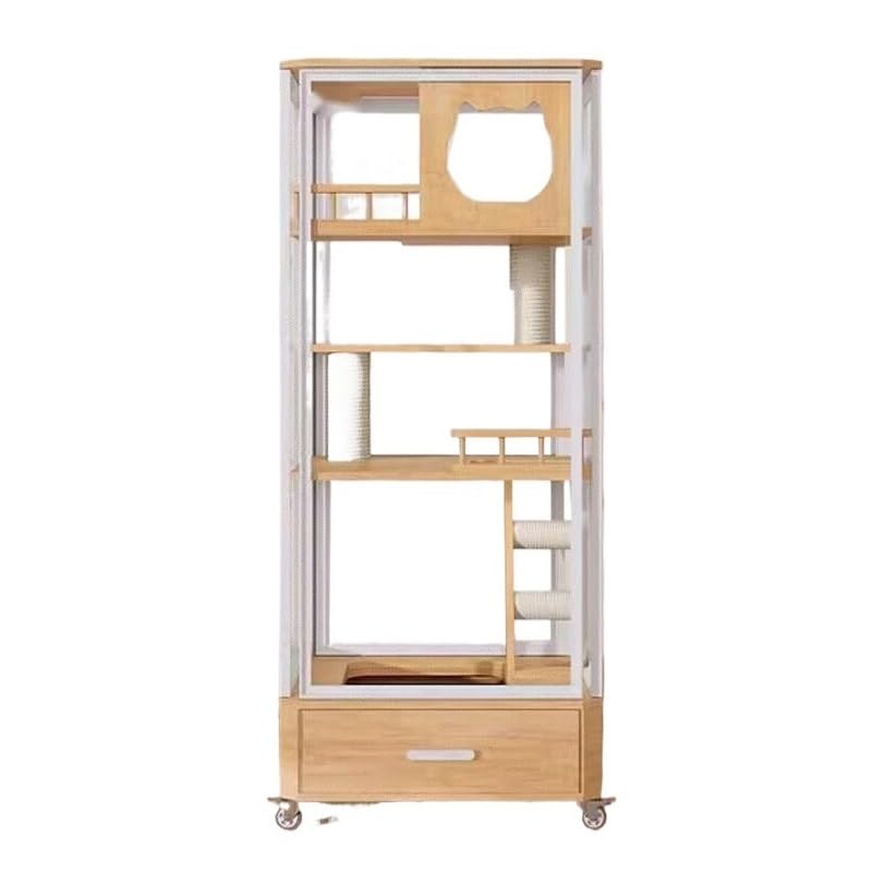 Luxury Pet House Chic Cat Villa Full-Spectrum Indoor Cat House Large Cat Cage for Home Use