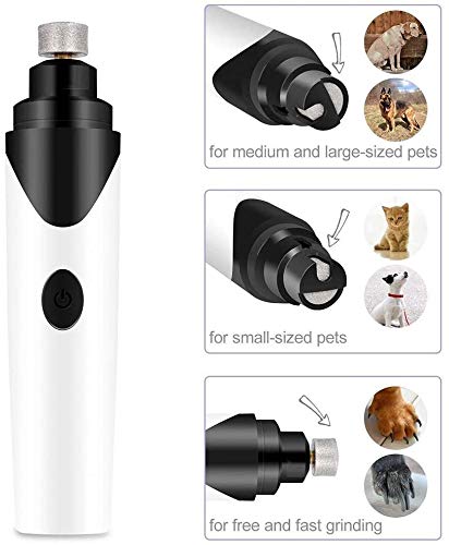 Dog Nail Grinder – Gentle, Painless Paws Grooming, Trimming, Shaping, and Smoothing for Small Medium & Large Dogs, Cats, Rabbits & Birds -Portable & Rechargeable, Includes USB Wire