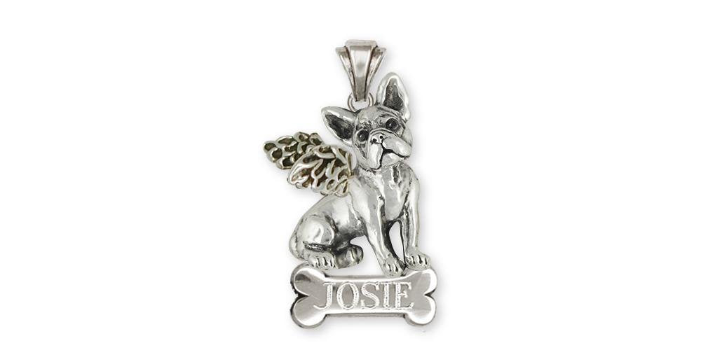 Boston Terrier Jewelry Sterling Silver Boston Terrier Pendant Handmade Dog Jewelry BT19-ANP
