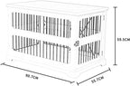 pet Crate Multi-Functional Pet Cage Crate, Indoor Dog Crate Furniture, End Table with Safety Lock, Pet Home Dog Kennel for Small and Medium Dog (Color : White)