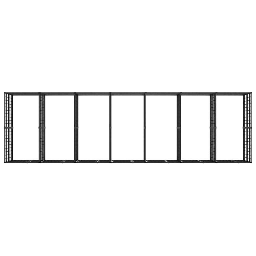 Steel Dog Kennel 138.9 ft Powder Coated Outdoor