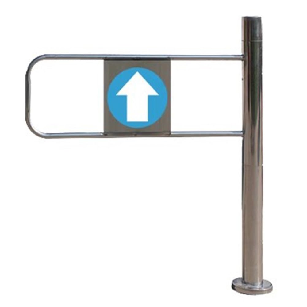 Universal Metal Swing Safety Gate - Automatic Entry for Markets & Warehouses - Silver, 100x97cm - Secure Access, Enhanced Safety & Durability for High Traffic Areas