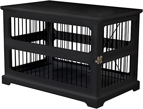 pet Crate Multi-Functional Pet Cage Crate, Indoor Dog Crate Furniture, End Table with Safety Lock, Pet Home Dog Kennel for Small and Medium Dog (Color : Schwarz)