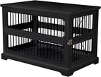 pet Crate Multi-Functional Pet Cage Crate, Indoor Dog Crate Furniture, End Table with Safety Lock, Pet Home Dog Kennel for Small and Medium Dog (Color : Schwarz)