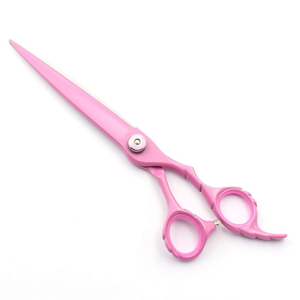 Pet Groomer with Color Large Cut Comprehensive Straight Cut Dog Shearing Hair Shaving Tools, 7" (Size : 7.0 inches yellow) (7.0 inches pink)