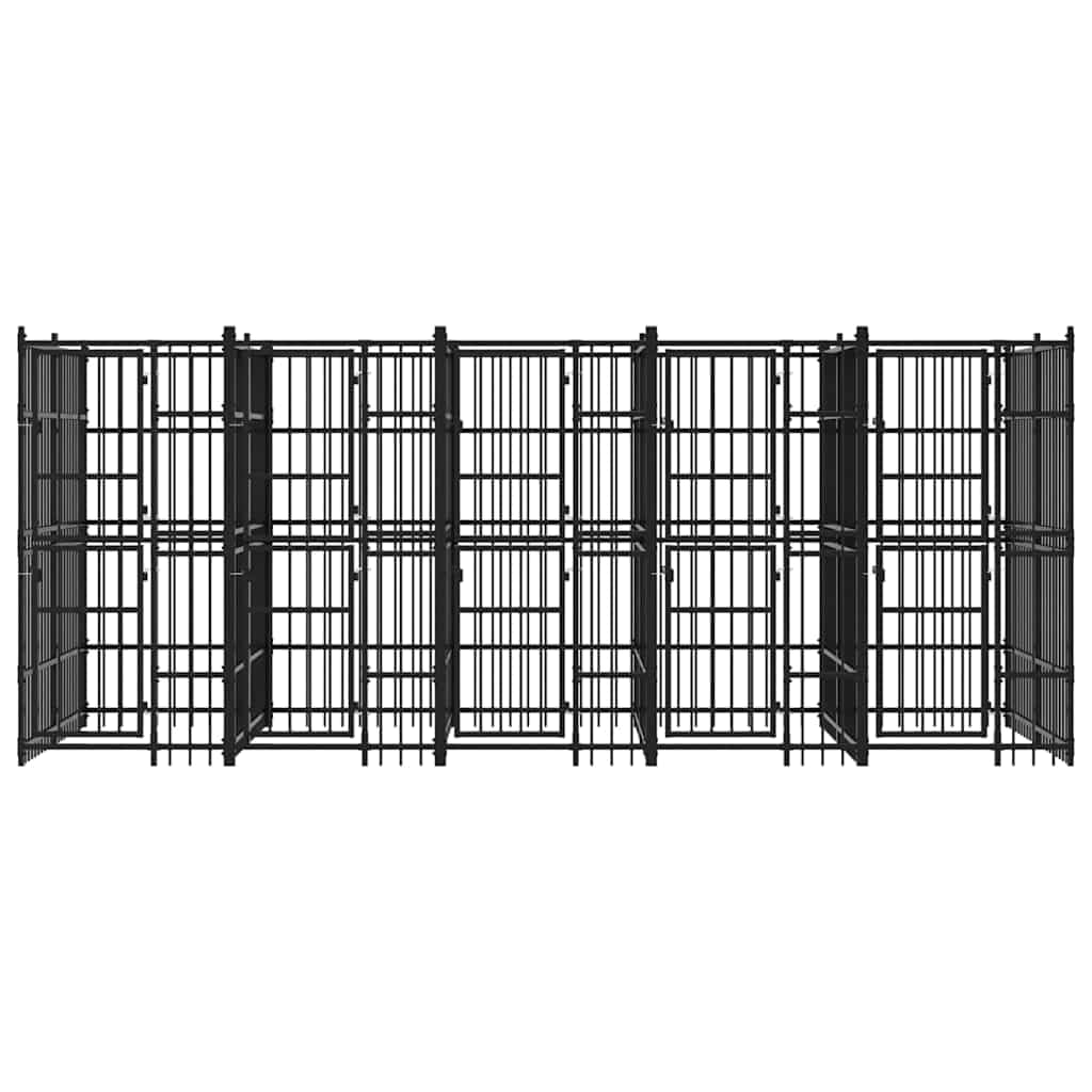 Heavy Duty Outdoor Dog Kennel Steel Playpen 189x75.6x78.7 in