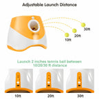 Automatic Dog Ball Launcher for Small Dogs – Dog Ball Thrower Fetch Machine - Indoor Outdoor Interactive Toy with 3 Mini Tennis Balls 2 Inch