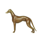 Handmade Brass Greyhound Statue Figurine, Creative Pet Dog Sculpture Home Office Living Room Study Porch Decor Craft Collection Ornament