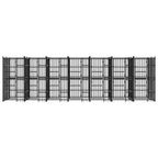 Steel Dog Kennel 138.9 ft Powder Coated Outdoor