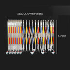 Expandable Barricade for Driveway Expandable Barricade Stainless Steel, Industrial Mobile Safety Barrier Gate with Casters, Retractable Traffic Fence for Supermarket School Road(4.
