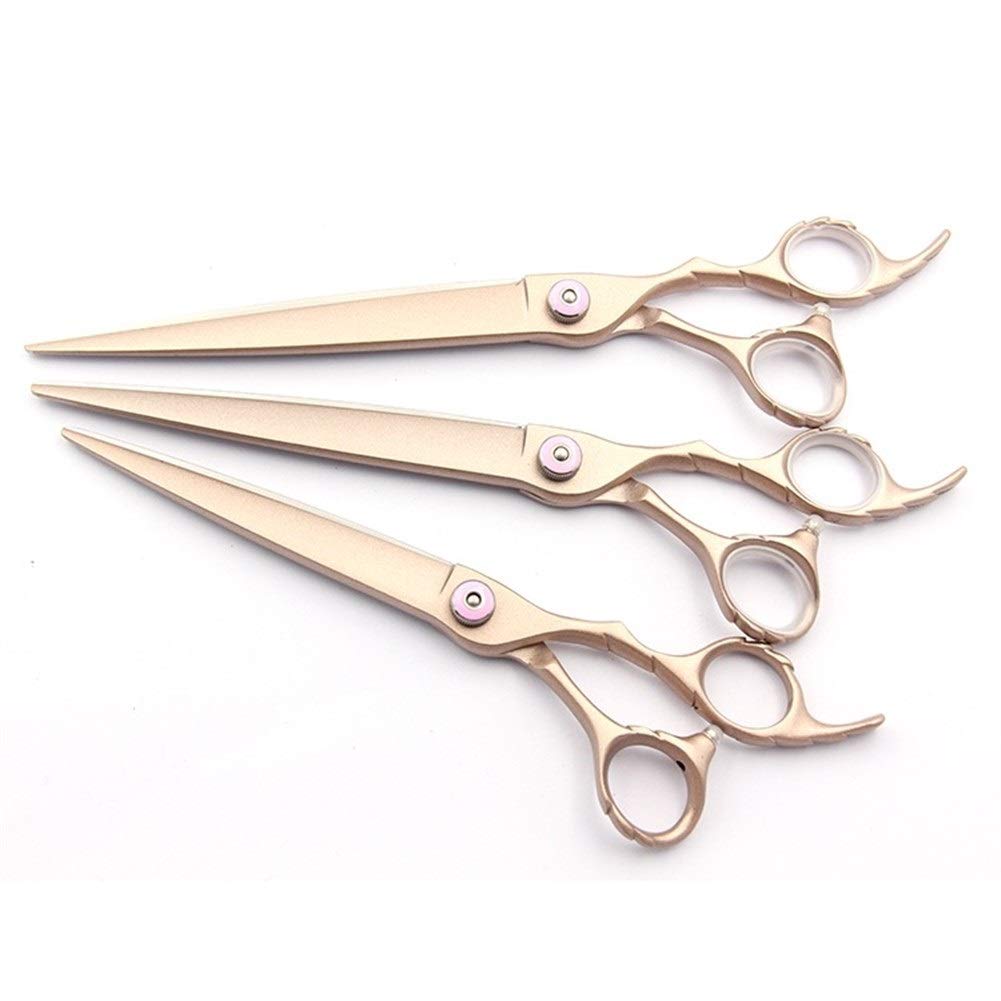 Pet Groomer with Color Large Cut Comprehensive Straight Cut Dog Shearing Hair Shaving Tools, 7" (Size : 7.0 inches yellow) (7.0 inches yellow)