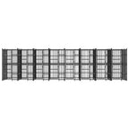 Dog Kennel, Heavy Duty Exercise Playpen, Lockable Gate, Black