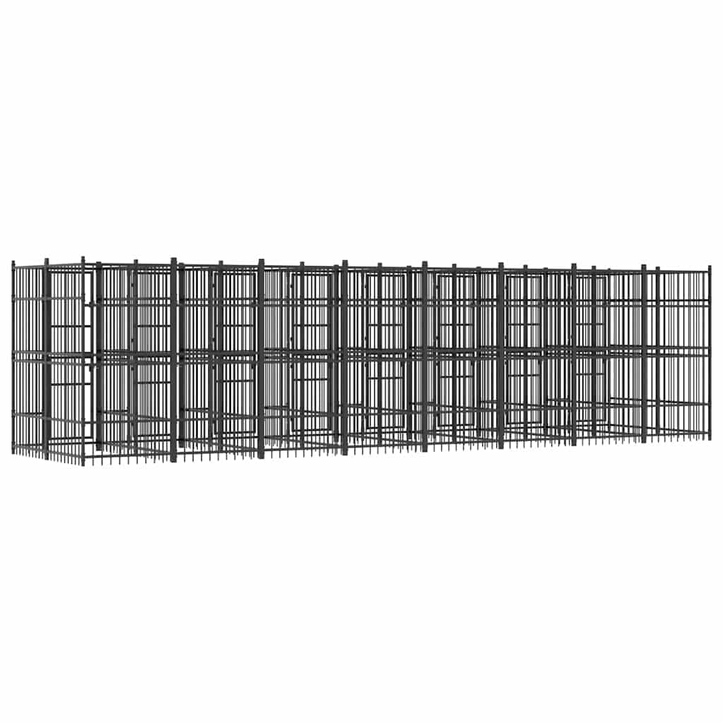 Outdoor Dog Kennel Steel 158.8 ft²
