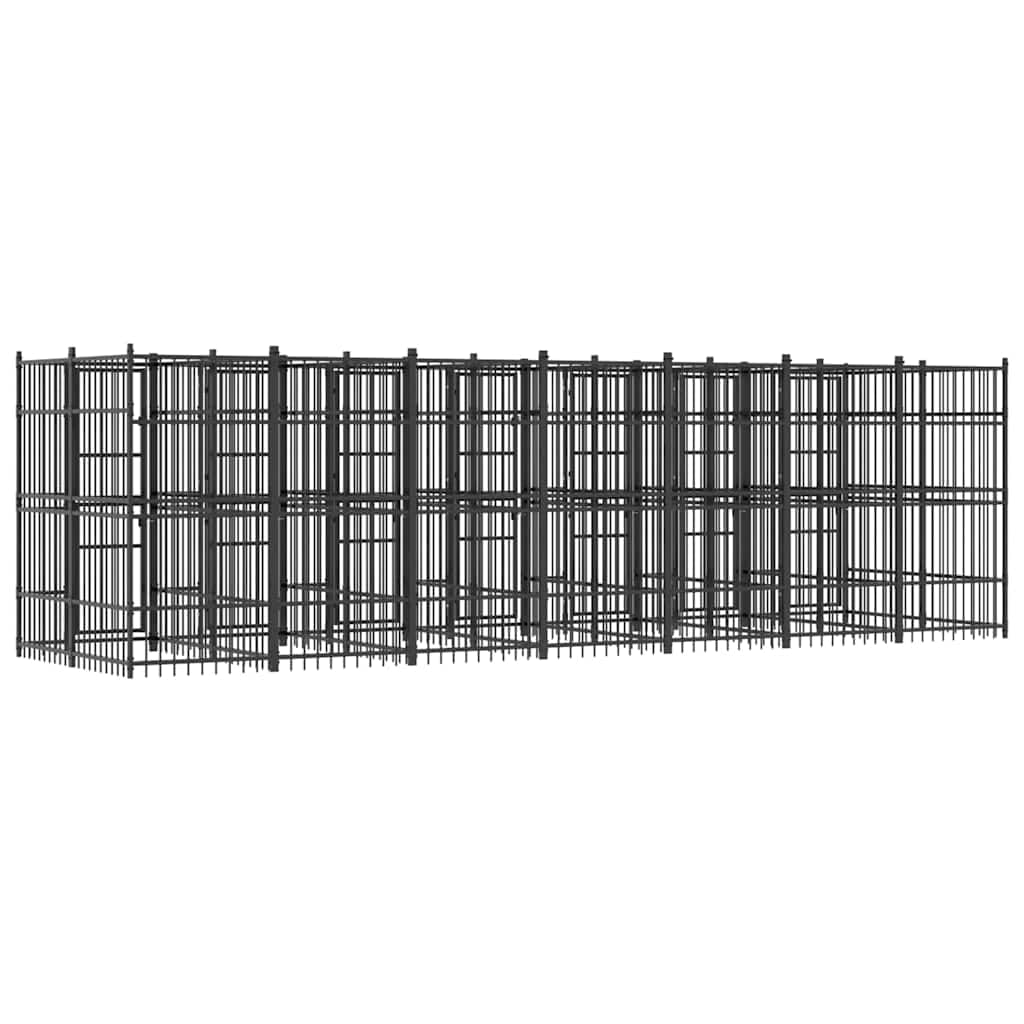 Dog Kennel, Heavy Duty Exercise Playpen, Lockable Gate, Black