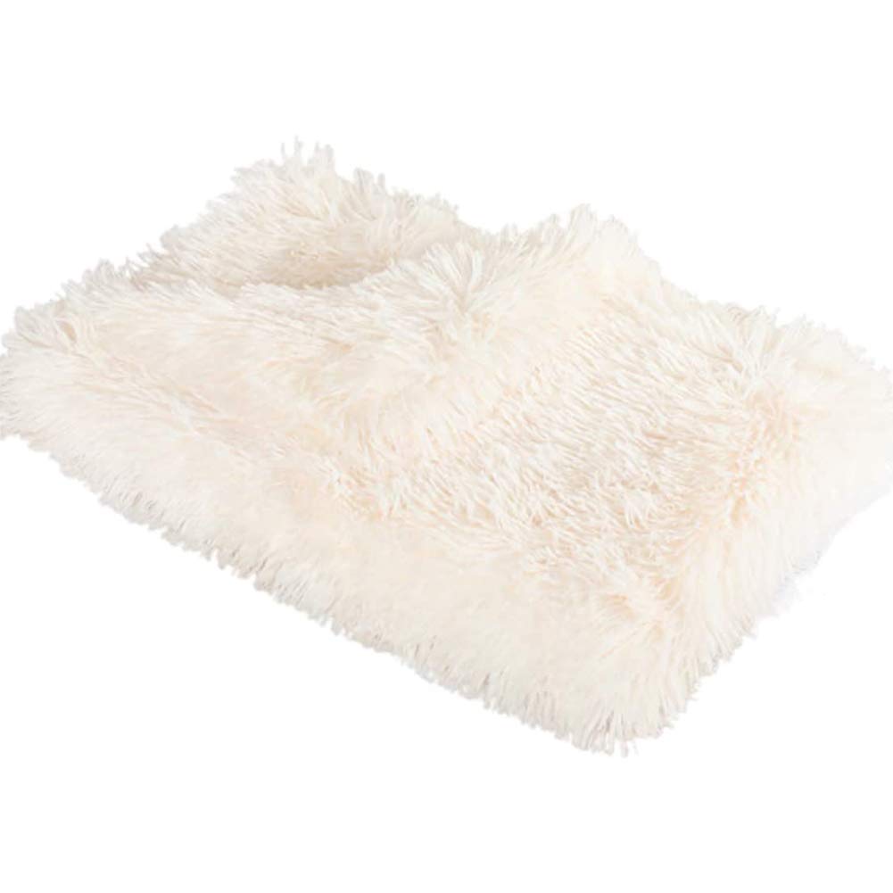 Soft Pet Mat Blanket Fluffy Fur Dogs Sleep Reversible Washable for Dog Bed and Dog Quilt Warm and Comfortable for Small Medium and Large (E X)