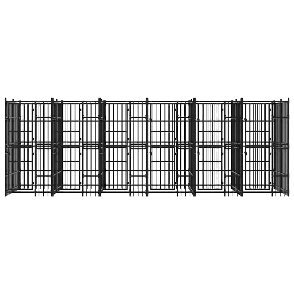 Dog Kennel, Heavy Duty Exercise Playpen, Lockable Gate, Black