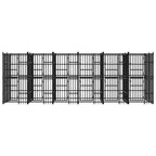 Dog Kennel, Powder-Coated Steel Playpen, Exercise Pen, Black