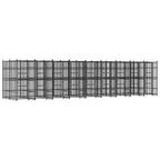 Steel Outdoor Dog Kennel with Roof 119 ft²