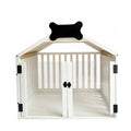 cat Enclosure Solid Wood Dog House Indoor Small Breed Pet Kennel(White,XL)