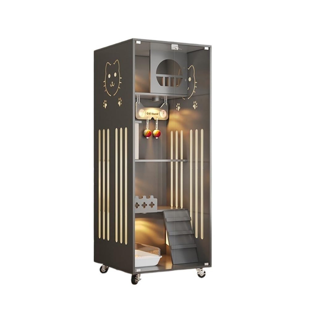 Luxury Pet House Stylish Cat Villa Premium Panorama Cat Cabinet Large for Home Use