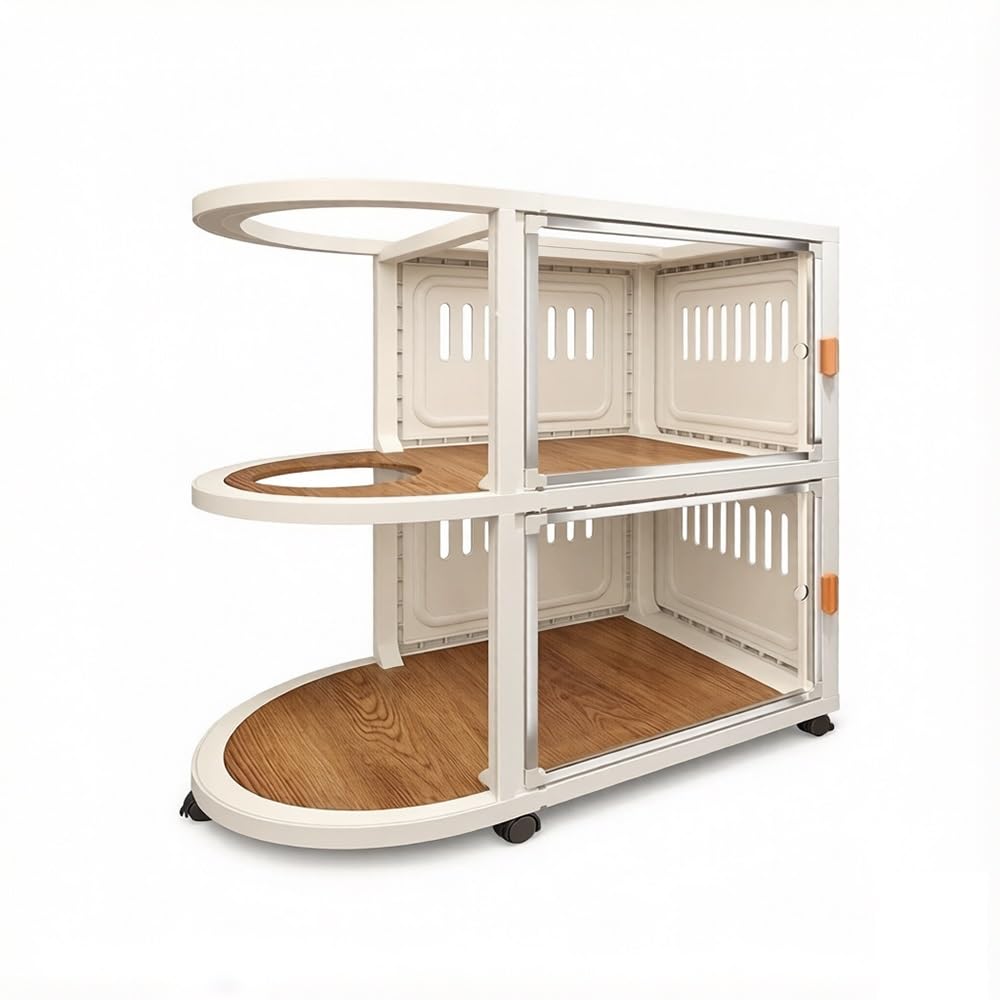 Luxury Pet House Two-Layer Panoramic Cat Villa Large Indoor Cat Enclosure for Home Use