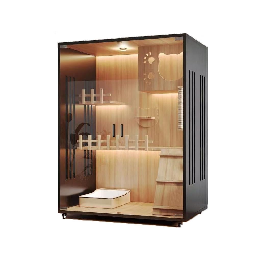Luxury Pet House Chic Cat Villa Full-Spectrum Indoor Cat House Large Cat Cage for Home Use