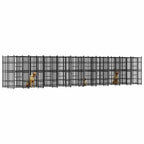 vidaXL Outdoor Dog Kennel Steel 198.4 ft²