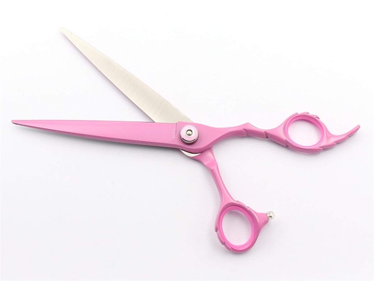 Pet Groomer with Color Large Cut Comprehensive Straight Cut Dog Shearing Hair Shaving Tools, 7" (Size : 7.0 inches yellow) (7.0 inches pink)
