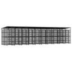 Steel Outdoor Dog Kennel with Roof 119 ft²