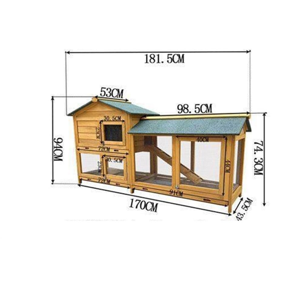 Rabbit Cage Spacious Outdoor Pet Rabbit Cage - Create a Dream Home Villa with an Inviting Nest for Your Furry Friends for Home Use