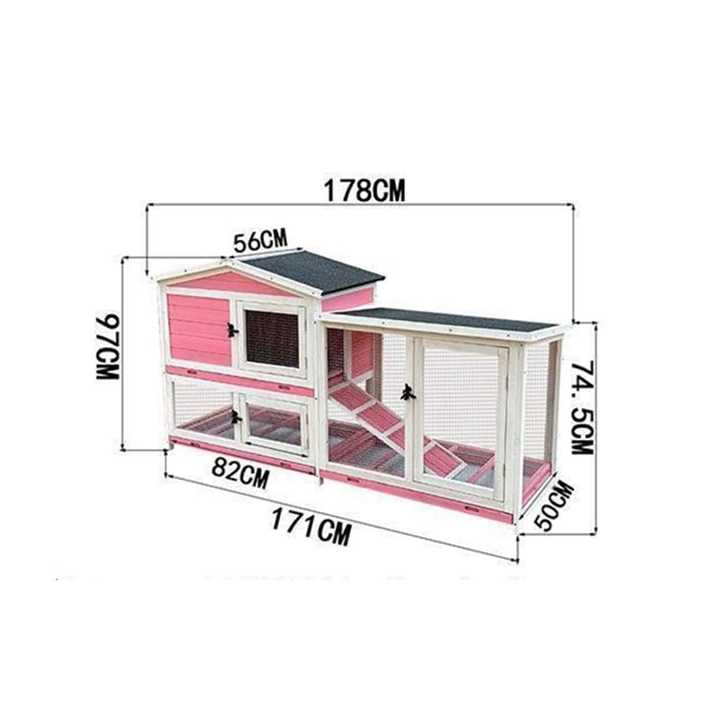 Rabbit Hutch Premium Outdoor Pet Rabbit Cage The Perfect Home Villa & Snuggly Nest for Your Beloved Bunny