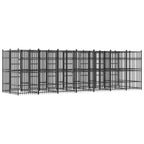 Steel Dog Kennel 138.9 ft Powder Coated Outdoor