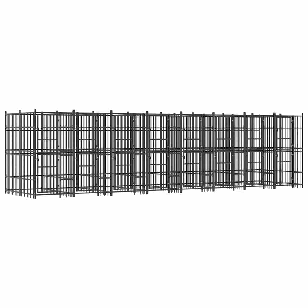 Dog Kennel, Heavy Duty Exercise Playpen, Lockable Gate, Black