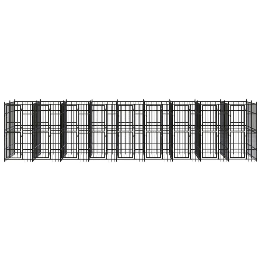 Outdoor Dog Kennel Steel 178.6 ft Large Heavy Duty Pet Playpen Exercise Pen with Lockable Gate for Dogs Puppies Secure Training Enclosure