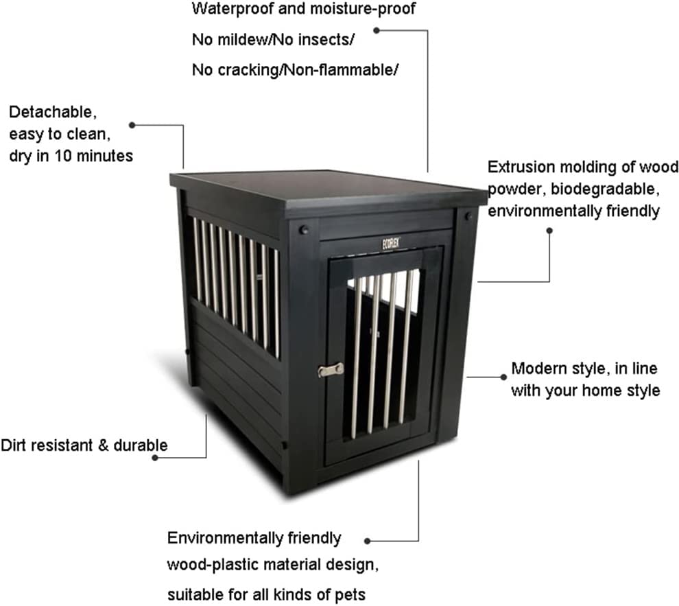 pet Crate Multi-Functional Pet Cage Crate, Furniture Dog Crate End Table, Detachable Pet Kennels with Doors, Medium and Large Dog House for Indoor Use (Color : D, Size : 76 * 54 * 64cm)