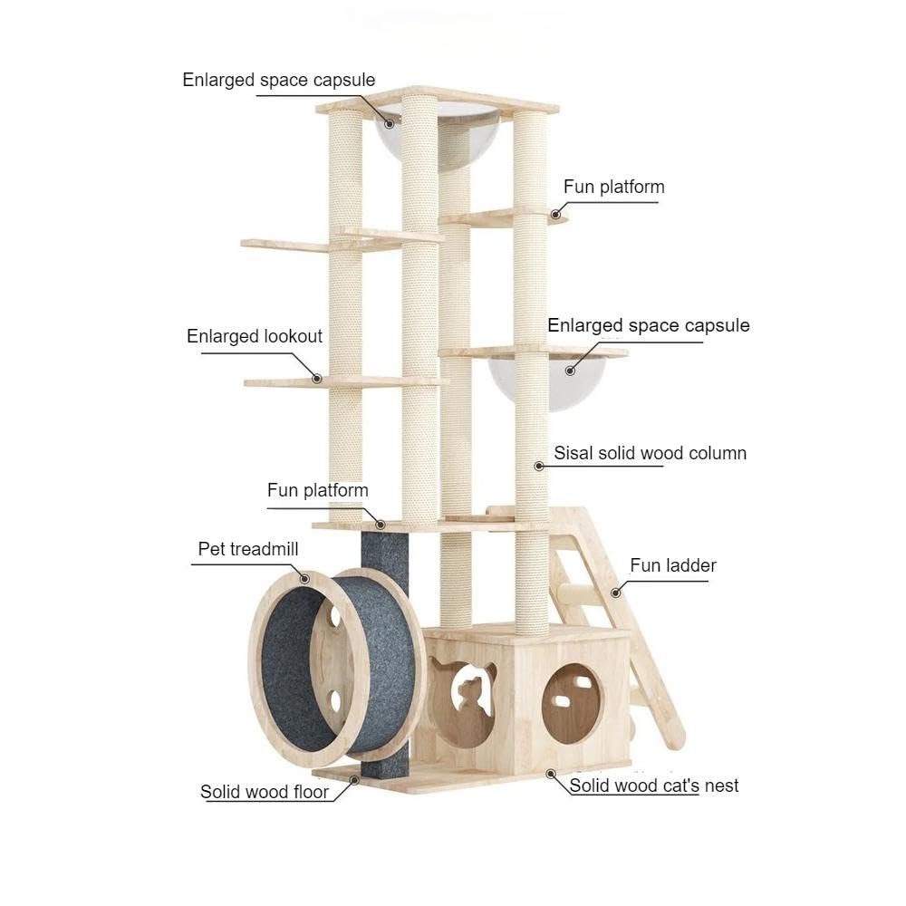 Large Cat Tree Tower Craft Paper (Sisal)