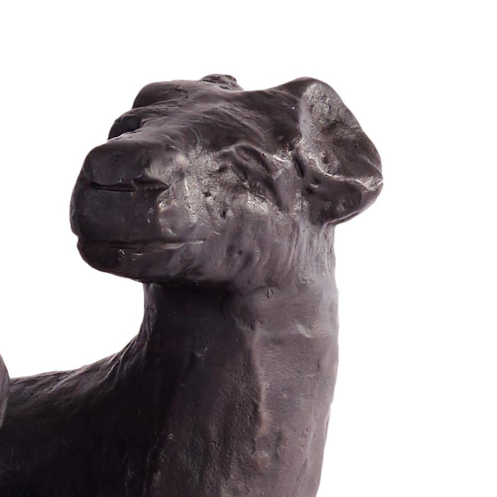 MY SWANKY HOME Vintage Style Set of 3 Terrier Dog Statues Black Bronze Metal Scottie Westie