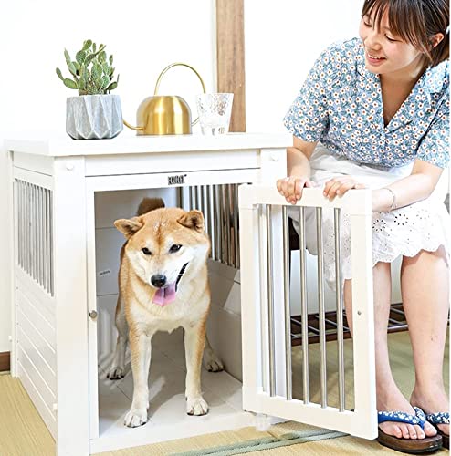 pet Crate Multi-Functional Pet Cage Crate, Furniture Dog Crate End Table, Detachable Pet Kennels with Doors, Medium and Large Dog House for Indoor Use (Color : D, Size : 76 * 54 * 64cm)
