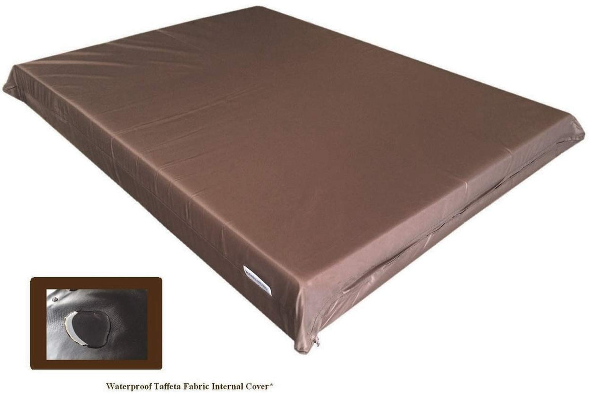High Density Solid Blue Cooling Gel Infused Memory Foam Pad Dog Pet Bed + Internal Waterproof Cover (40x35x4 Inches (2pack))