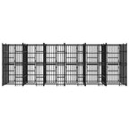 Outdoor Dog Kennel Heavy Duty Steel Exercise Pen, Extra Large Pet Playpen with Lockable Door for Backyard, 226.8 x 75.6 x 78.7 Inches