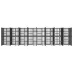 Steel Outdoor Dog Kennel with Lockable Latch, Powder-Coated Steel Dog Enclosure for Playing, Exercising, and Training